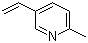 structure of CAS# 140-76-1, 2-Methyl-5-vinylpyridine