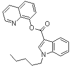 structure of CAS# 1400742-17-7, 1-Pentyl-1H-indole-3-carboxylic acid 8-quinolinyl ester;PB 22
