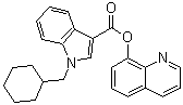 structure of CAS# 1400742-42-8, 1-(Cyclohexylmethyl)-1H-indole-3-carboxylic acid 8-quinolinyl ester