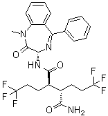 结构式 CAS# 1401066-79-2, (2R,3S)-N1-[(3S)-2,3-二氢-1-甲基-2-氧代-5-苯基-1H-1,4-苯并二氮杂卓-3-基]-2,3-二(3,3,3-三氟丙基)丁二酰胺