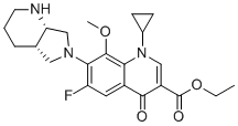 structure of CAS# 1403836-23-6, Moxifloxacin Ethyl Ester;ethyl 7-[(4aS,7aS)-1,2,3,4,4a,5,7,7a-octahydropyrrolo[3,4-b]pyridin-6-yl]-1-cyclopropyl-6-fluoro-8-methoxy-4-oxoquinoline-3-carboxylate