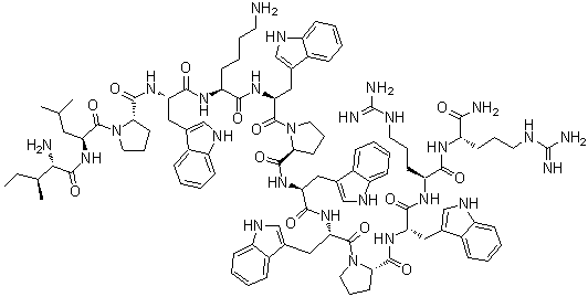 structure of CAS# 140896-21-5, Indolicidin;42: PN: US7381704 SEQID: 42 claimed sequence