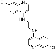 structure of CAS# 140926-75-6, N1,N2-Bis(7-chloro-4-quinolinyl)-1,2-ethanediamine;N1,N2-Bis(7-chloroquinolin-4-yl)ethane-1,2-diamine; NSC 5844; Q 1-21; RE 640