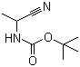 structure of CAS# 141041-80-7, (1-Cyanoethyl)carbamic acid tert-butyl ester