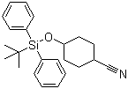 structure of CAS# 141336-97-2, 4-[(tert-Butyldiphenylsilyl)oxy]cyclohexanecarbonitrile