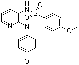 structure of CAS# 141430-65-1, N-[2-[(4-Hydroxyphenyl)amino]-3-pyridyl]-4-methoxybenzenesulfonamide;ABT-751; E-7010