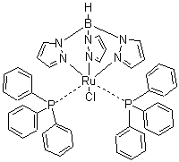 structure of CAS# 141686-21-7, Chloro(hydrotris(pyrazolyl)borato)bis(triphenylphosphine)ruthenium