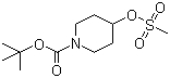 structure of CAS# 141699-59-4, 1-Boc-4-methanesulfonyloxypiperidine;4-Methanesulfonyloxypiperidine-1-carboxylic acid tert-butyl ester