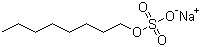 Sodium octyl sulfate molecular structure (CAS 142-31-4)