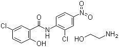Niclosamide ethanolamine salt molecular structure (CAS 1420-04-8)