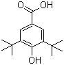 structure of CAS# 1421-49-4, 3,5-Di-tert-butyl-4-hydroxybenzoic acid;3,5-Bis-tert-butyl-4-hydroxybenzoic acid