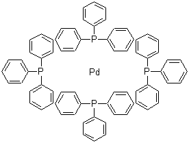 structure of CAS# 14221-01-3, Tetrakis(triphenylphosphine)palladium;Palladium(0)tetrakis(triphenylphosphine)
