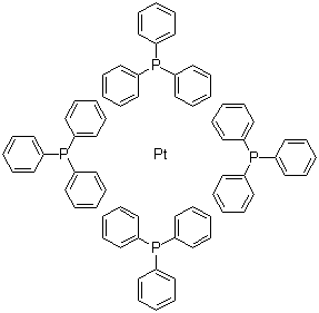 structure of CAS# 14221-02-4, Tetrakis(triphenylphosphine)platinum;Tetrakis(triphenylphosphine)platinum(0)