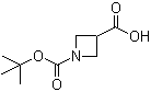 structure of CAS# 142253-55-2, 1-N-Boc-3-Azetidinecarboxylic acid;1-(tert-Butoxycarbonyl)azetidine-3-carboxylic acid