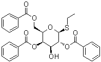 Ethyl thio-beta-D-galactopyranoside 2,4,6-tribenzoate molecular structure (CAS 1423018-01-2)