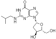 structure of CAS# 142554-22-1, N2-Isobutyl-2'-deoxyguanosine;N2-Isobutyldeoxyguanosine