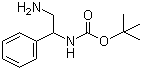 structure of CAS# 142910-85-8, tert-Butyl N-(2-amino-1-phenylethyl)carbamate