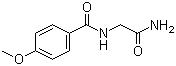 结构式 CAS# 143153-70-2, N-(2-氨基-2-氧代乙基)-4-甲氧基苯甲酰胺