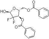 structure of CAS# 143157-22-6, 2-Deoxy-2,2-difluoro-D-ribofuranose-3,5-dibenzoate;2-Deoxy-2,2-difluoro-alpha-D-erythro-pentofuranose 3,5-dibenzoate