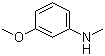 structure of CAS# 14318-66-2, 3-Methoxy-N-methylaniline;N-Methyl-m-anisidine