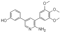 结构式 CAS# 1431985-92-0, 3-[6-氨基-5-(3,4,5-三甲氧基苯基)-3-吡啶基]苯酚