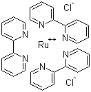 结构式 CAS# 14323-06-9, 三(2,2'-联吡啶)二氯化钌