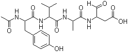 structure of CAS# 143313-51-3, Acetyl-tyrosyl-valyl-alanyl-aspartal;N-Acetyl-Tyr-Val-Ala-Asp-al