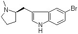 structure of CAS# 143322-57-0, (R)-5-Bromo-3-((1-methylpyrrolidin-2-yl)methyl)-1H-indole;5-bromo-3-[[(2R)-1-methylpyrrolidin-2-yl]methyl]-1H-indole