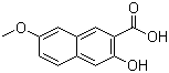 structure of CAS# 143355-56-0, 2-Hydroxy-6-methoxy-3-naphthoic acid;3-Hydroxy-7-methoxy-2-naphthoic acid; 3-Hydroxy-7-methoxynaphthalene-2-carboxylic acid