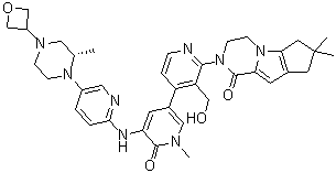 structure of CAS# 1434048-34-6, Fenebrutinib;GDC 0853; 2-[1,6-Dihydro-3'-(hydroxymethyl)-1-methyl-5-[[5-[(2S)-2-methyl-4-(3-oxetanyl)-1-piperazinyl]-2-pyridinyl]amino]-6-oxo[3,4'-bipyridin]-2'-yl]-3,4,7,8-tetrahydro-7,7-dimethyl-2H-cyclopenta[4,5]pyrrolo[1,2-a]pyrazin-1(6H)-one