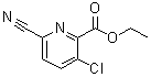 structure of CAS# 1436504-94-7, 3-Chloro-6-cyanopicolinic acid ethyl ester