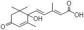 结构式 CAS# 14375-45-2, 脱落酸; 2-顺式,4-反式-5-(1-羟基-4-氧代-2,6,6-三甲基-2-环己烯-1-基)-3-甲基-2,4-戌二烯酸