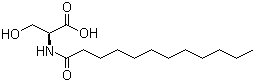 structure of CAS# 14379-56-7, N-Dodecanoyl-L-serine;N-(1-Oxododecyl)-L-serine; 2-(Dodecanoylamino)-3-hydroxypropanoic acid
