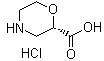 结构式 CAS# 1439373-55-3, (2S)-2-吗啉羧酸盐酸盐