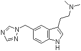 structure of CAS# 144034-80-0, Rizatriptan;N,N-Dimethyl-5-(1H-1,2,4-triazol-1-ylmethyl)-1H-indole-3-ethanamine; N,N-Dimethyl-2-[5-(1,2,4-triazol-1-ylmethyl)-1H-indol-3-yl]ethanamine