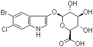 结构式 CAS# 144110-42-9, 5-溴-6-氯-3-吲哚基-beta-D-葡糖苷酸
