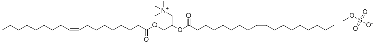 structure of CAS# 144189-73-1, DOTAP Transfection Reagent;2,3-bis[[(Z)-octadec-9-enoyl]oxy]propyl-trimethylazanium;methyl sulfate