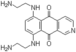 结构式 CAS# 144510-96-3, 匹杉琼; 6,9-二[(2-氨乙基)氨基]苯并[g]异喹啉-5,10-二酮