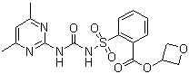 structure of CAS# 144651-06-9, Oxasulfuron;Oxetan-3-yl 2-[(4,6-dimethylpyrimidin-2-yl)carbamoylsulfamoyl]benzoate