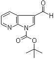 structure of CAS# 144657-66-9, 1-(tert-Butyloxycarbonyl)-3-formyl-7-azaindole