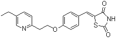 5-{4-[2-(5-Ethyl-2-pyridinyl)ethoxyl]benzylene}-2,4-thiazolidinedione molecular structure (CAS 144809-28-9)