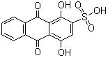 1,4-二羟基蒽醌-2-磺酸分子结构 (CAS 145-48-2)