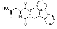 结构式 CAS# 145038-52-4, N-芴甲氧羰基-L-天冬氨酸 1-甲酯