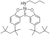 2,2'-Thiobis(4-tert-octylphenolato)-n-butylamine nickel(II) molecular structure (CAS 14516-71-3)