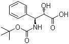 结构式 CAS# 145514-62-1, (2R,3S)-3-叔丁氧基羰基氨基-2-羟基-3-苯基丙酸