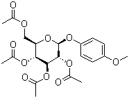 4-Methoxyphenyl 2,3,4,6-Tetra-O-acetyl-beta-D-glucopyranoside molecular structure (CAS 14581-81-8)