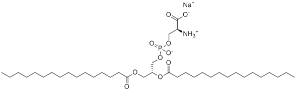 structure of CAS# 145849-32-7, DPPS-Na;1,2-Dipalmitoyl-SN-glycero-3-phospho-L-serine (monosodium salt)