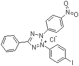 structure of CAS# 146-68-9, Iodonitrotetrazolium chloride;INT; Iodonitrotetrazolium Violet; 2-(4-Iodophenyl)-3-(4-nitrophenyl)-5-phenyltetrazolium chloride