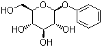 结构式 CAS# 1464-44-4, 苯基 beta-D-吡喃葡萄糖苷