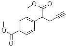 结构式 CAS# 146464-90-6, 4-(甲氧羰基)-alpha-2-丙炔基-苯乙酸甲酯